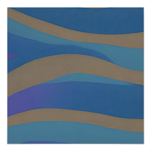 Abstract zeegezicht gebroken golven 12 perfect poster (Voorkant)