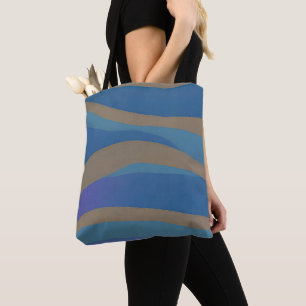 Abstract zeegezicht gebroken golven 12 tote bag