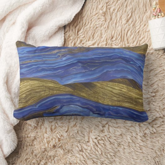 Abstract zeegezicht gebroken golven 14 kussen (Deken)