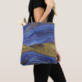Abstract zeegezicht gebroken golven 14 tote bag (Dichtbij)