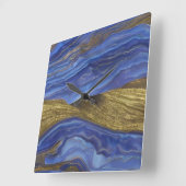 Abstract zeegezicht gebroken golven 14 vierkante klok (Hoek)