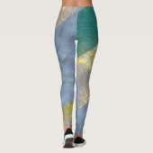 Abstract zeegezicht gebroken golven 16 leggings (Achterkant)