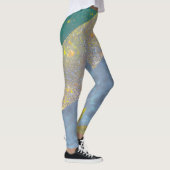 Abstract zeegezicht gebroken golven 16 leggings (Rechts)