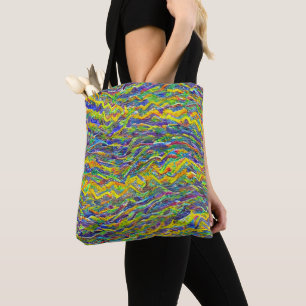 Abstract zeegezicht gebroken golven 16 tote bag
