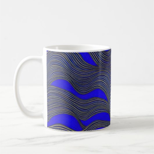 Abstract zeegezicht gebroken golven 18 koffiemok (Links)