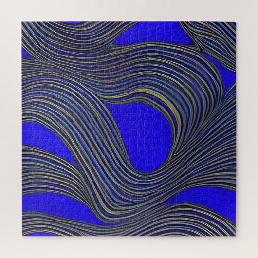 Abstract zeegezicht gebroken golven 18 legpuzzel (Verticaal)