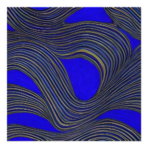 Abstract zeegezicht gebroken golven 18 perfect poster