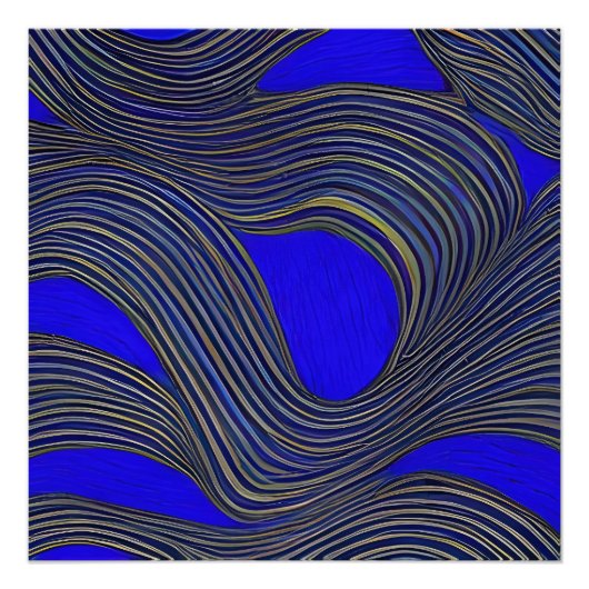 Abstract zeegezicht gebroken golven 18 perfect poster (Voorkant)