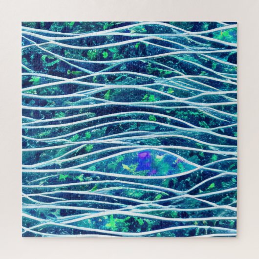 Abstract zeegezicht gebroken golven 19 legpuzzel (Verticaal)