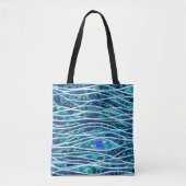 Abstract zeegezicht gebroken golven 19 tote bag (Voorkant)