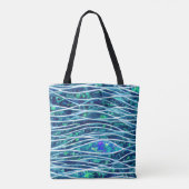 Abstract zeegezicht gebroken golven 19 tote bag (Achterkant)