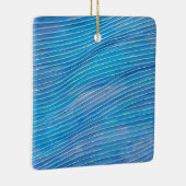 Abstract zeegezicht gebroken golven 21 keramisch ornament (Rechts)
