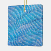 Abstract zeegezicht gebroken golven 21 keramisch ornament (Links)