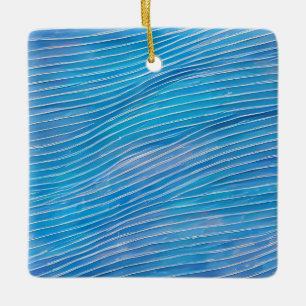 Abstract zeegezicht gebroken golven 21 keramisch ornament