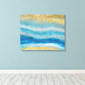 Abstract zeegezicht gebroken golven 22 zandbodem canvas afdruk (Insitu (Houten vloer))
