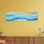 Abstract zeegezicht gebroken golven 22 zandbodem canvas afdruk (Insitu (Woonkamer))