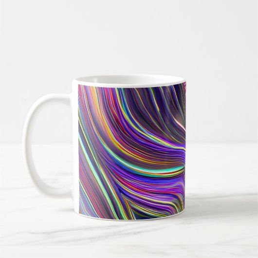 Abstract zeegezicht gebroken golven 24 koffiemok (Links)