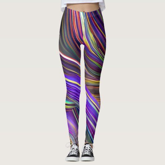Abstract zeegezicht gebroken golven 24 leggings (Voorkant)