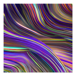 Abstract zeegezicht gebroken golven 24 perfect poster