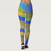 Abstract zeegezicht gebroken golven 25 leggings (Achterkant)