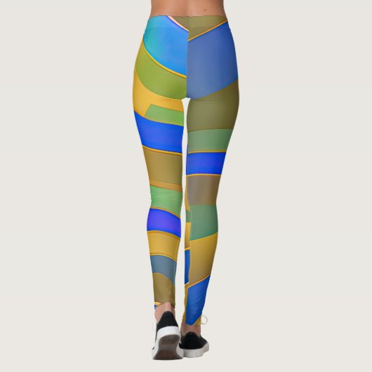 Abstract zeegezicht gebroken golven 25 leggings (Achterkant)