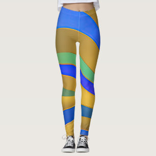 Abstract zeegezicht gebroken golven 25 leggings