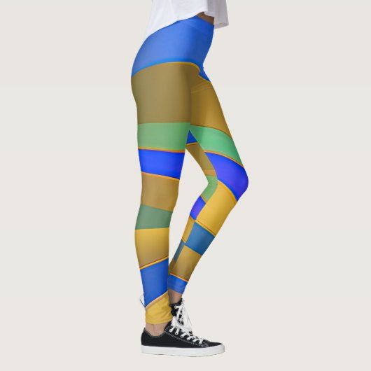 Abstract zeegezicht gebroken golven 25 leggings (Rechts)