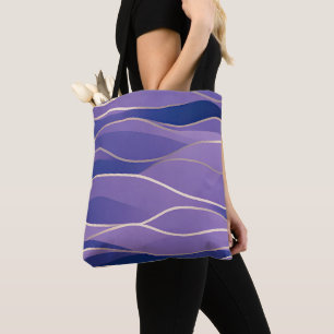 Abstract zeegezicht gebroken golven 26 tote bag