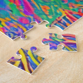 Abstract zeegezicht gebroken golven 27 legpuzzel (Zijkant)