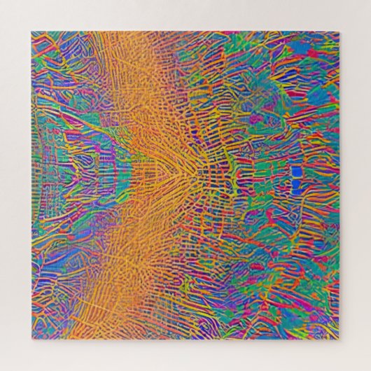 Abstract zeegezicht gebroken golven 27 legpuzzel (Verticaal)