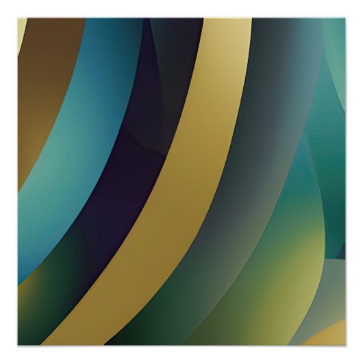 Abstract zeegezicht gebroken golven 30 perfect poster (Voorkant)