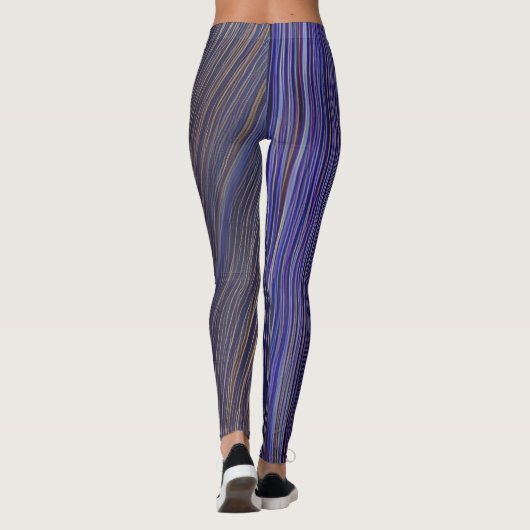 Abstract zeegezicht gebroken golven 31 leggings (Achterkant)