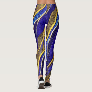Abstract zeegezicht gebroken golven 33 leggings