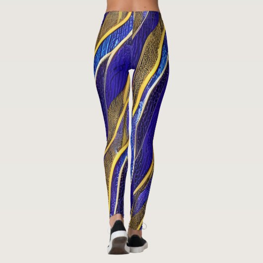 Abstract zeegezicht gebroken golven 33 leggings (Achterkant)