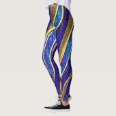 Abstract zeegezicht gebroken golven 33 leggings (Links)