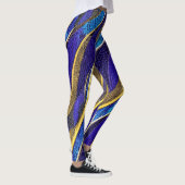 Abstract zeegezicht gebroken golven 33 leggings (Rechts)