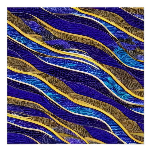 Abstract zeegezicht gebroken golven 33 perfect poster (Voorkant)