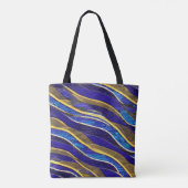 Abstract zeegezicht gebroken golven 33 tote bag (Achterkant)