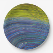 Abstract zeegezicht gebroken golven 34 papieren bordje (Voorkant)