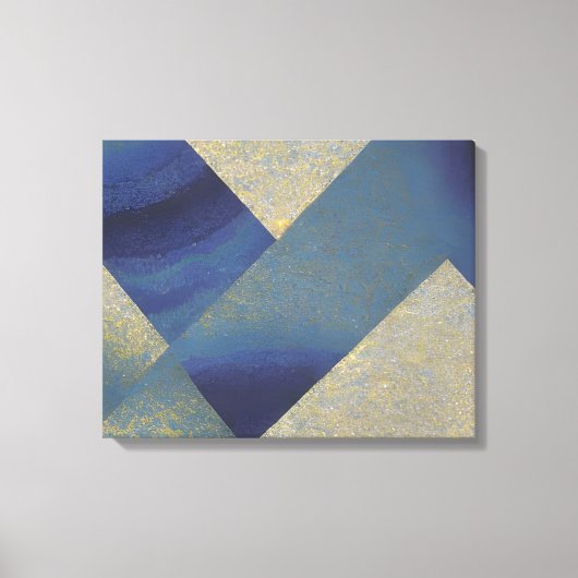 Abstract zeegezicht gebroken Zig Zag Waves 09 Canvas Afdruk (Voorkant)