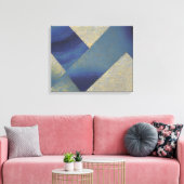 Abstract zeegezicht gebroken Zig Zag Waves 09 Canvas Afdruk (Insitu (Woonkamer))