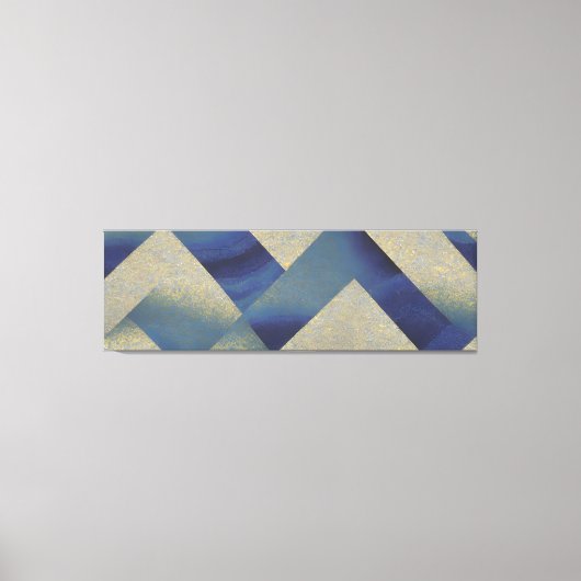 Abstract zeegezicht gebroken Zig Zag Waves 09 Canvas Afdruk (Voorkant)