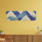 Abstract zeegezicht gebroken Zig Zag Waves 09 Canvas Afdruk (Insitu (Woonkamer))