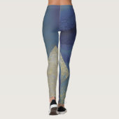 Abstract zeegezicht gebroken zigzag golven 09 leggings (Achterkant)