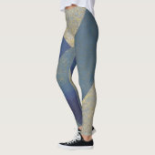 Abstract zeegezicht gebroken zigzag golven 09 leggings (Links)