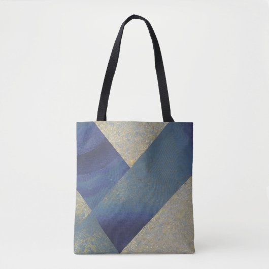 Abstract zeegezicht gebroken zigzag golven 09 tote bag (Voorkant)