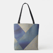 Abstract zeegezicht gebroken zigzag golven 09 tote bag (Achterkant)