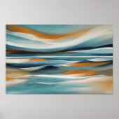 Abstract Zeegezicht Zee Ocean Design 316 Poster (Voorkant)