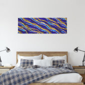 Abstract Zeelandschap Gebroken Golven 33 Canvas Afdruk (Insitu (Slaapkamer))