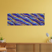 Abstract Zeelandschap Gebroken Golven 33 Canvas Afdruk (Insitu (Woonkamer))